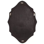 Specchio da parete ovale 27"x19" con cornice in legno, bronzo