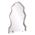 Specchio da parete con design a buco della serratura, cornice argentata, 44"x29"
