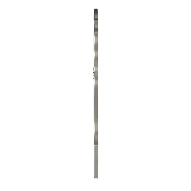 Specchio da parete con design a buco della serratura, cornice argentata, 44"x29"