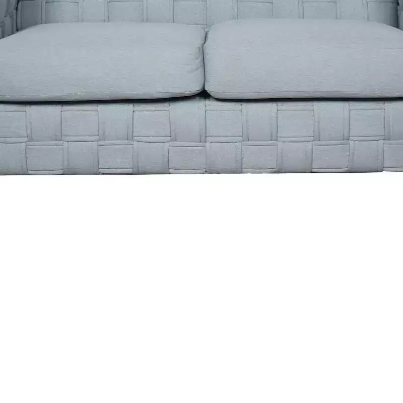 Divano 63" ciniglia verde acqua/finitura bianca