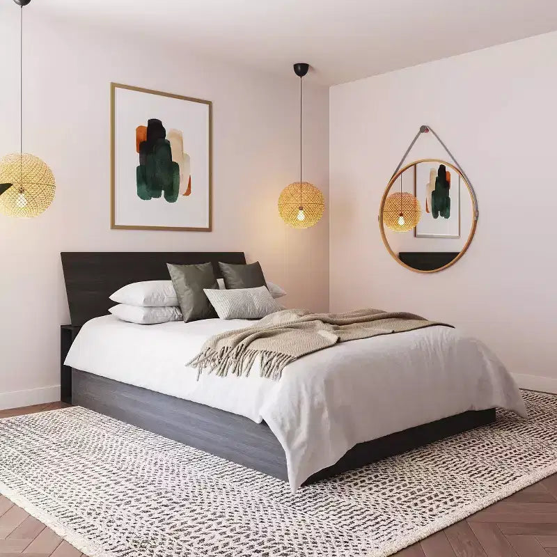 Testata letto con vani laterali a tutta lunghezza