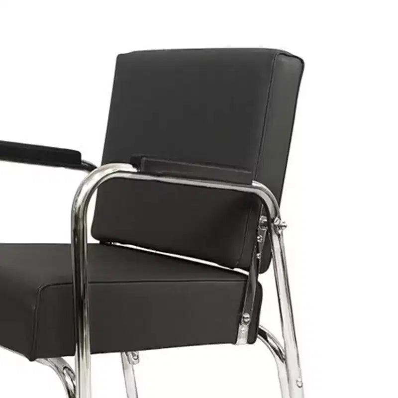 Poltrona professionale reclinabile in vinile per shampoo, grigia
