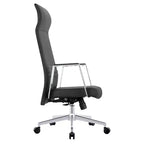 Sedia da ufficio ergonomica in pelle con schienale alto - Girevole e inclinabile - Sedia da scrivania direzionale regolabile
