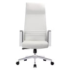 Sedia da ufficio ergonomica in pelle con schienale alto - Girevole e inclinabile - Sedia da scrivania direzionale regolabile