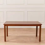 Tavolo rettangolare in legno massello 60x120 cm con gambe da 55 cm, mobili per bambini