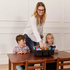 Tavolo rettangolare in legno massello 60x120 cm con gambe da 55 cm, mobili per bambini