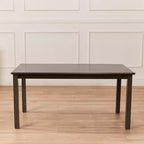 Tavolo rettangolare in legno massello 60x120 cm con gambe da 55 cm, mobili per bambini