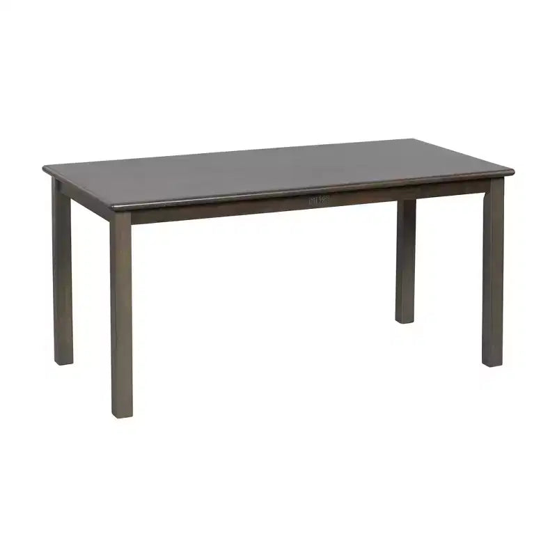 Tavolo rettangolare in legno massello 60x120 cm con gambe da 55 cm, mobili per bambini