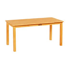 Tavolo rettangolare in legno massello 60x120 cm con gambe da 55 cm, mobili per bambini