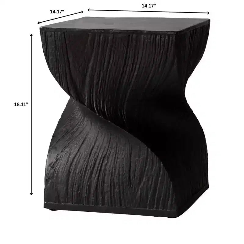 Tavolino quadrato moderno in fibrocemento, completamente assemblato per soggiorno, camera da letto, ufficio, arredamento ingresso