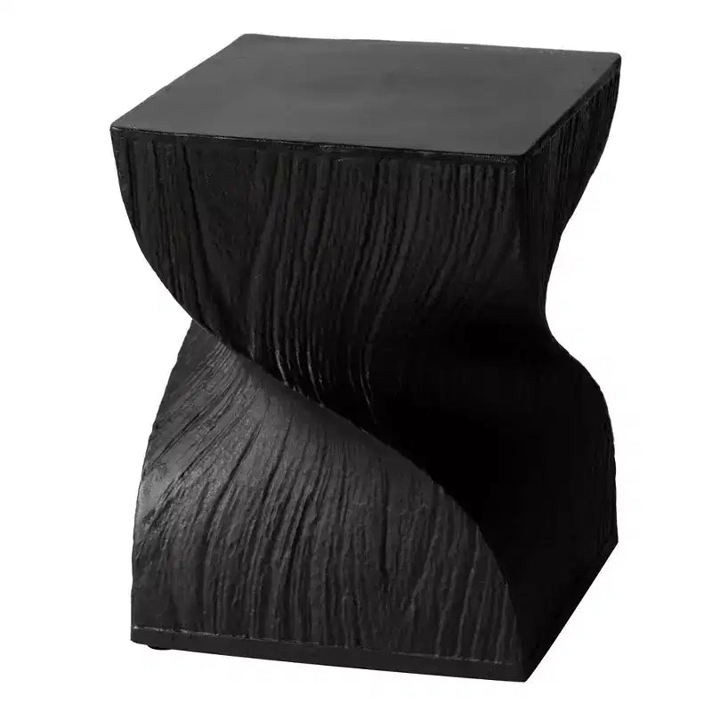 Tavolino quadrato moderno in fibrocemento, completamente assemblato per soggiorno, camera da letto, ufficio, arredamento ingresso