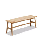 Panca Intrecciata, Panca da Pranzo in Legno Massello di Rovere con Design Rustico Intrecciato a Mano, Panca Lunga da Cucina per Sala da Pranzo, Camera da Letto, Ingresso, Bagno