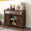 Credenza Industriale con Ampio Piano d'Appoggio e Ripiani Regolabili