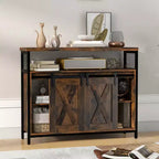 Credenza Industriale con Ampio Piano d'Appoggio e Ripiani Regolabili