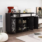 Credenza a 3 cassetti da 140 cm con mobile a specchio