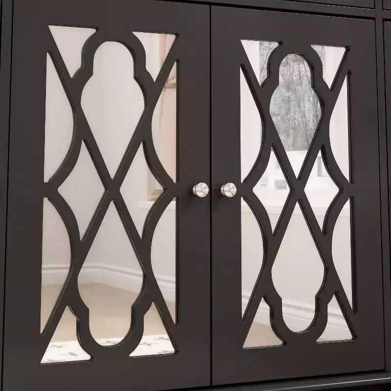 Credenza a 3 cassetti da 140 cm con mobile a specchio