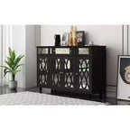 Credenza a 3 cassetti da 140 cm con mobile a specchio