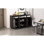 Credenza a 3 cassetti da 140 cm con mobile a specchio