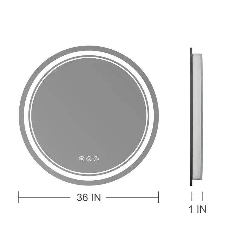Specchio da parete rotondo a LED per bagno, dimmerabile a 3 temperature di colore