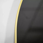 Specchio ovale 16x48 a figura intera da parete decorativo per bagno o ingresso, nero/oro