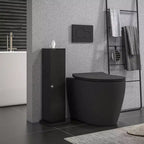Mobiletto Portacarta Igienica, Armadietto Angolare Salvaspazio per Bagno con Ante e Ripiani, Mobile Contenitore Stretto per Carta e Shampoo