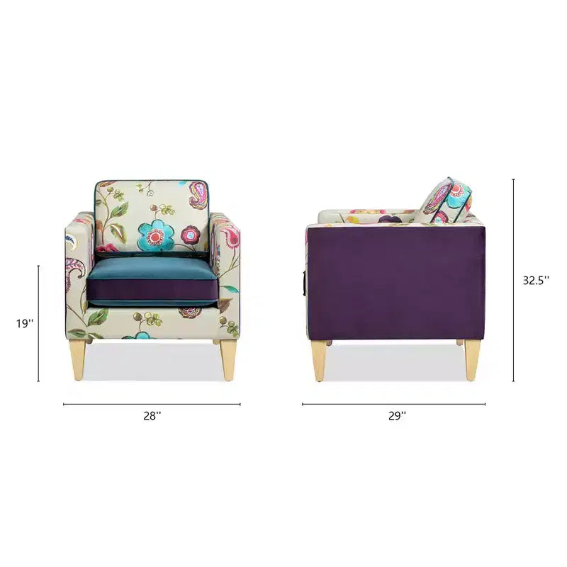 Poltrona d'accento patchwork 28