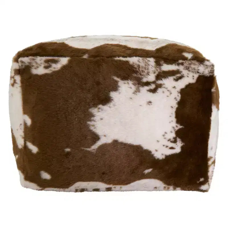 Pouf in ecopelle di mucca