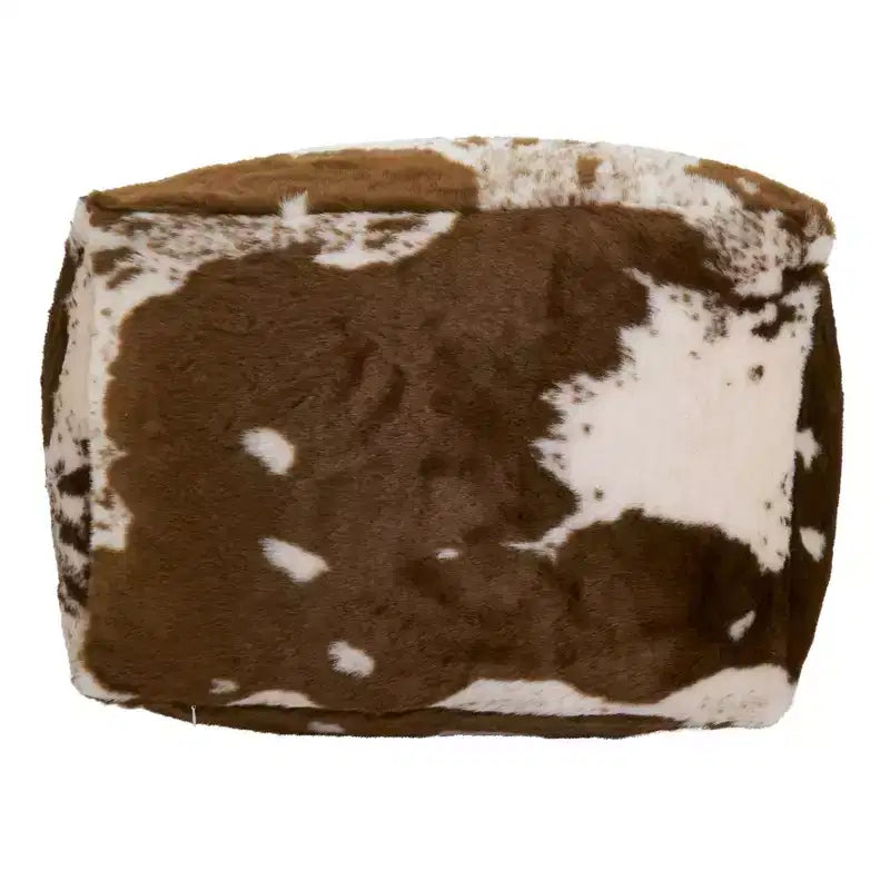 Pouf in ecopelle di mucca
