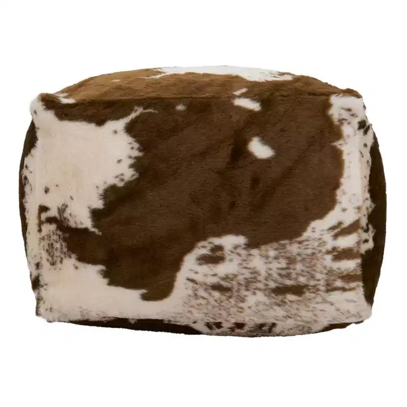 Pouf in ecopelle di mucca