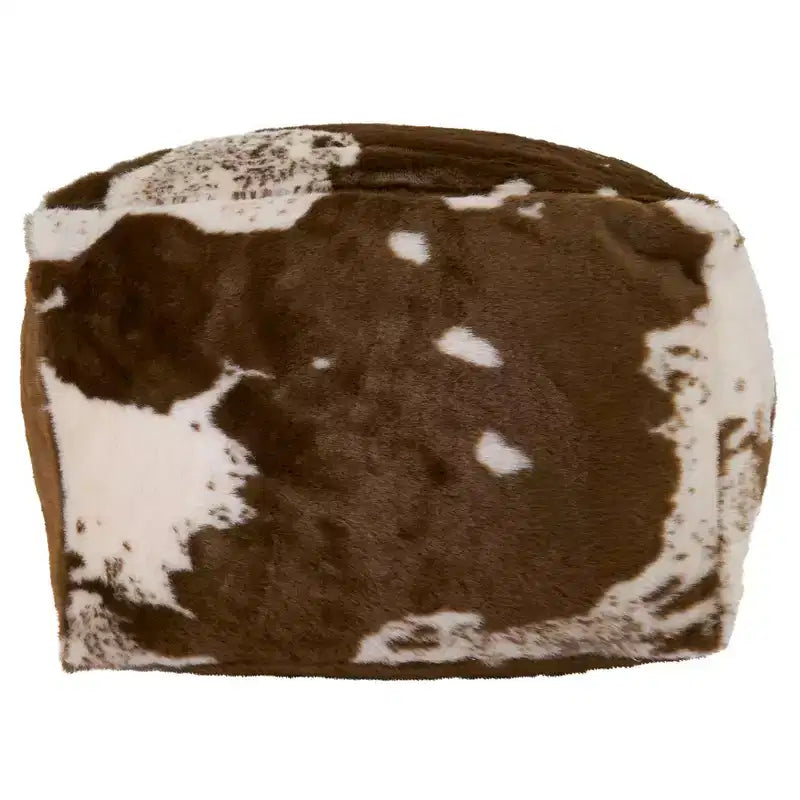 Pouf in ecopelle di mucca