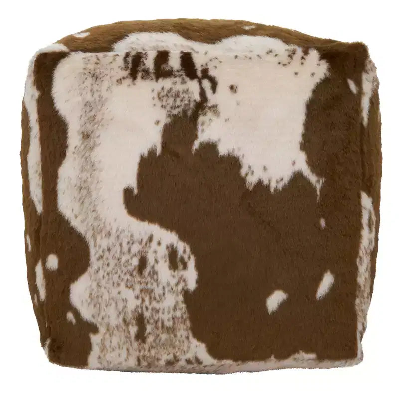 Pouf in ecopelle di mucca