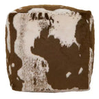 Pouf in ecopelle di mucca