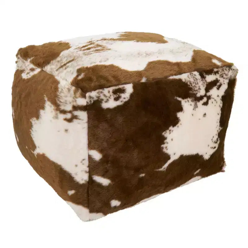 Pouf in ecopelle di mucca
