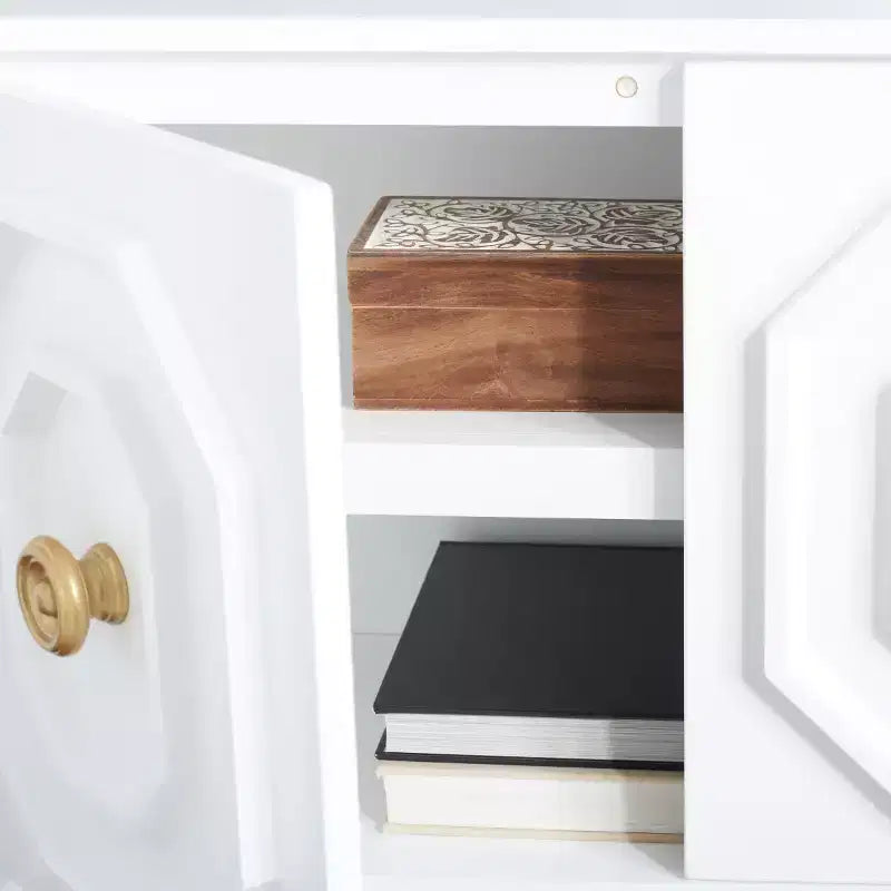 Credenza 3 ante e 2 ripiani - Bianca