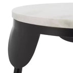 Tavolino Rotondo - Marmo Bianco/Nero