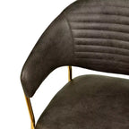 Sedia da pranzo imbottita in pelle e velluto, seduta e schienale ergonomici imbottiti, base durevole in acciaio inossidabile, poltroncina di design