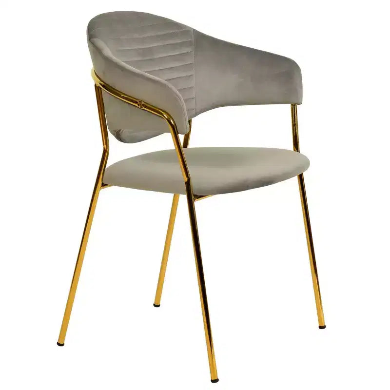 Sedia da pranzo imbottita in pelle e velluto, seduta e schienale ergonomici imbottiti, base durevole in acciaio inossidabile, poltroncina di design