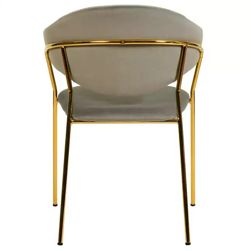 Sedia da pranzo imbottita in pelle e velluto, seduta e schienale ergonomici imbottiti, base durevole in acciaio inossidabile, poltroncina di design