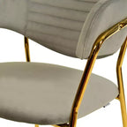 Sedia da pranzo imbottita in pelle e velluto, seduta e schienale ergonomici imbottiti, base durevole in acciaio inossidabile, poltroncina di design