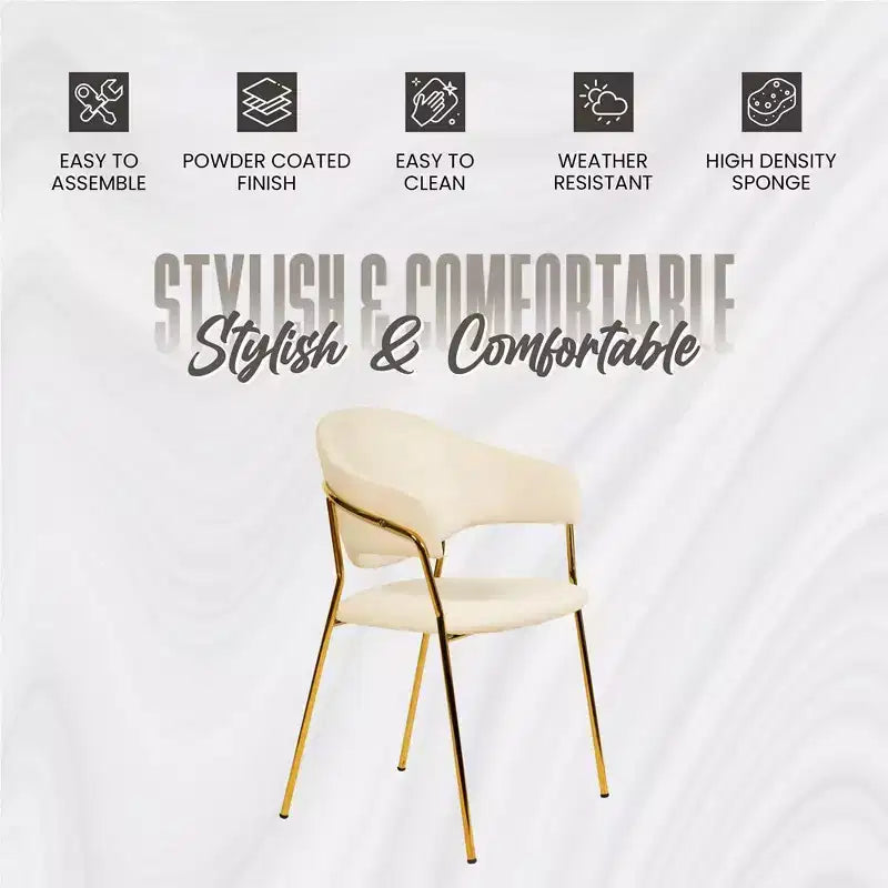 Sedia da pranzo imbottita in pelle e velluto, seduta e schienale ergonomici imbottiti, base durevole in acciaio inossidabile, poltroncina di design