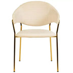 Sedia da pranzo imbottita in pelle e velluto, seduta e schienale ergonomici imbottiti, base durevole in acciaio inossidabile, poltroncina di design