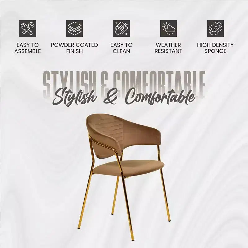 Sedia da pranzo imbottita in pelle e velluto, seduta e schienale ergonomici imbottiti, base durevole in acciaio inossidabile, poltroncina di design