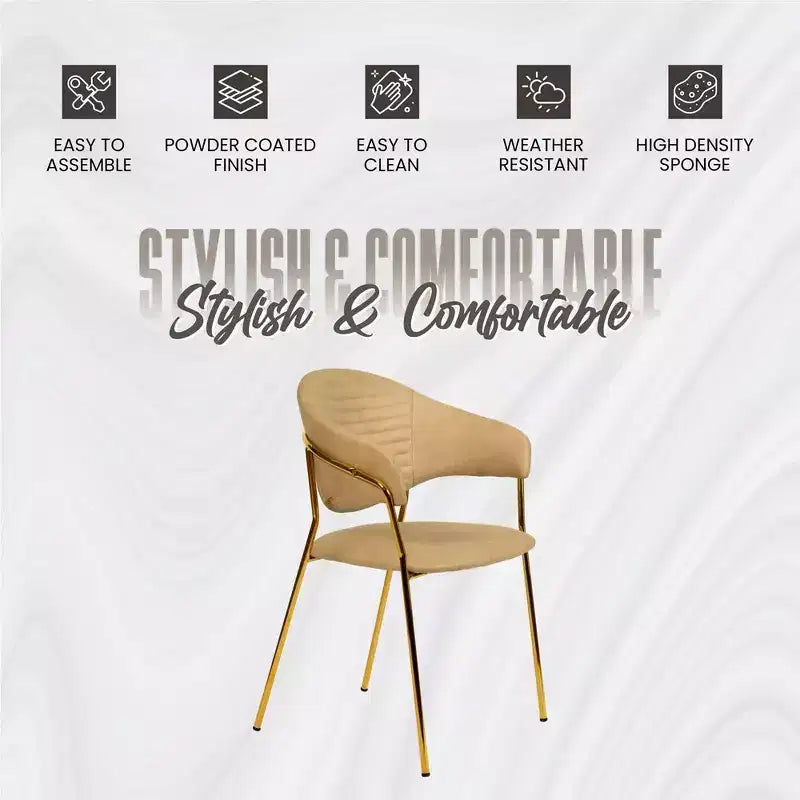 Sedia da pranzo imbottita in pelle e velluto, seduta e schienale ergonomici imbottiti, base durevole in acciaio inossidabile, poltroncina di design