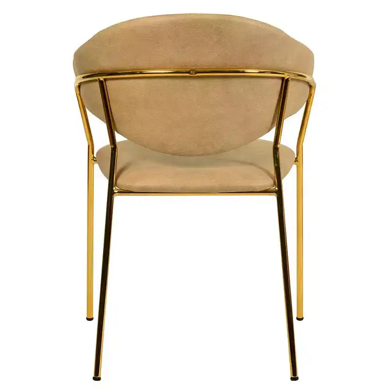 Sedia da pranzo imbottita in pelle e velluto, seduta e schienale ergonomici imbottiti, base durevole in acciaio inossidabile, poltroncina di design