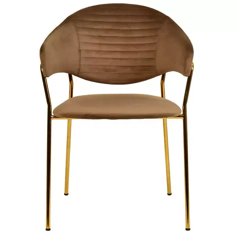 Sedia da pranzo imbottita in pelle e velluto, seduta e schienale ergonomici imbottiti, base durevole in acciaio inossidabile, poltroncina di design
