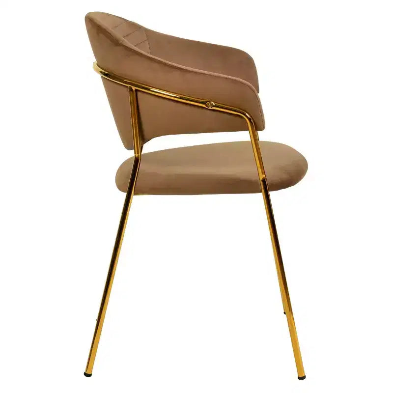 Sedia da pranzo imbottita in pelle e velluto, seduta e schienale ergonomici imbottiti, base durevole in acciaio inossidabile, poltroncina di design