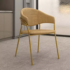Sedia da pranzo imbottita in pelle e velluto, seduta e schienale ergonomici imbottiti, base durevole in acciaio inossidabile, poltroncina di design