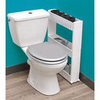 Carrello sottile multiuso con ruote - Organizer multiuso a 3 ripiani per bagno, cucina e dormitorio - Disponibile in bianco, grigio, nero