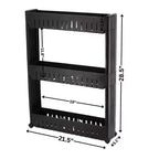 Carrello sottile multiuso con ruote - Organizer multiuso a 3 ripiani per bagno, cucina e dormitorio - Disponibile in bianco, grigio, nero
