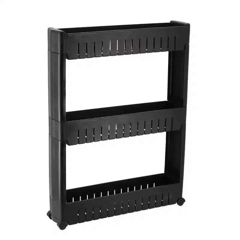 Carrello sottile multiuso con ruote - Organizer multiuso a 3 ripiani per bagno, cucina e dormitorio - Disponibile in bianco, grigio, nero